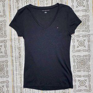 Tommy Hilfiger Womens Black Top Size Medium